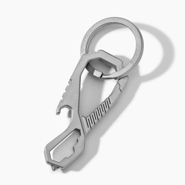 FEGVE Titanium Carabiner Key Ring Quick Release Key Hook Bottle Opener Multifunctional EDC Key Ring Tool