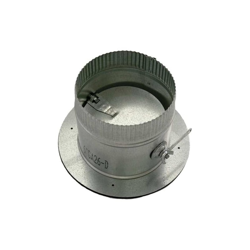 5" Round Take-Off Collar w/Damper, 26 ga.