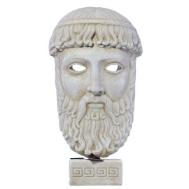 Zeus Father King of Gods Bust Head Greek Statue Sculpture Cast Stone