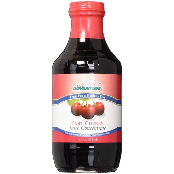 Montmorency Red Cherry Juice Concentrate - Bottled in Premium Glass Bottles 16oz - 100% Pure Michigan-Grown Red Cherries, Gluten-Free, Non-GMO Cherries. Grown and made in the USA - Never imported from China, Turkey or Poland!