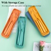 DISSKNIC 4 Sets Reusable Utensils Set with Case,Travel Utensils Cutlery