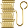 Jetec 60 Pcs Metal Curtain Track Hooks S Shaped Small