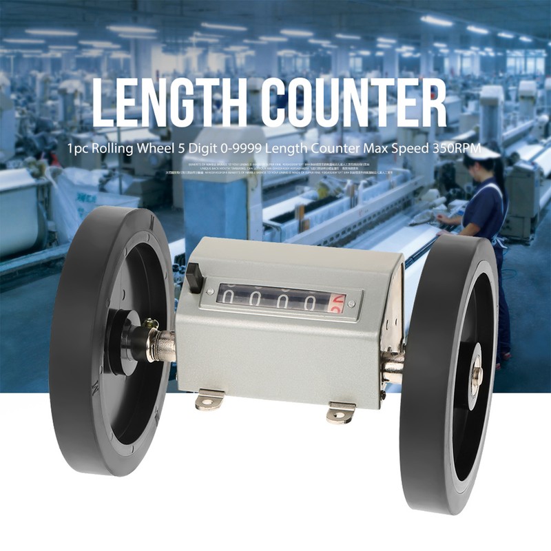 1pc Rolling Wheel 5 Digits 0‑9999.9 Length Counter Max Speed