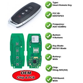 Smart Key for Nissan 2022-2023, Alliskeys 4-Button Proximity Smart Key Replacement for Nissan Kicks Rogue Pathfinder KR5TXPZ3 285E3-6RA5A S180144120