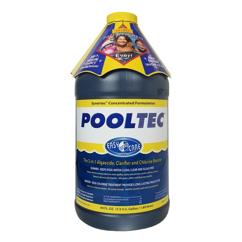 EasyCare 30064 PoolTec Algaecide, Clarifier and Chlorine Salt Cell Booster,