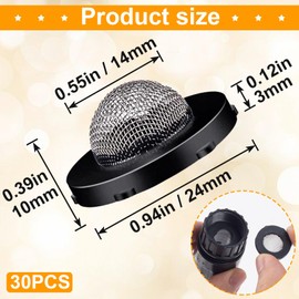 Isslly 30 PCS Hose Filter Washers, Stainless Steel Hose Washer, Garden Hose Screen Filter Fittings for 3/4 in Garden Hose Connector & 5/8 in Washing Machine