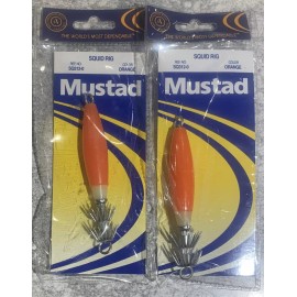 Mustad 2 Packs Mustad Squid Rigs Orange SQ312-0