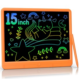 LCD Writing Tablet,15 inch Doodle Board for 3-12 Kids Colorful Screen Note Taking Tablet Electronic Magic Drawing Pad Educational Learning Travel Activity Art Pad Kids Birthday Gifts