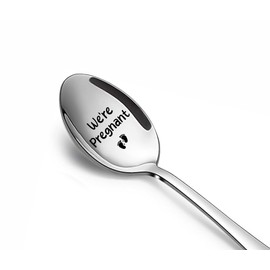 Classic Craft Creations | We're Pregnant Pregnant, Pregnancy Announcement, Pregnancy Spoon, Baby Announcement | Expecting parents gift | Cute pregnancy gift | Gift for her