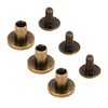 200 Set Chicago Screws Set 9.5x8mm Hard Thick Brass Uniform