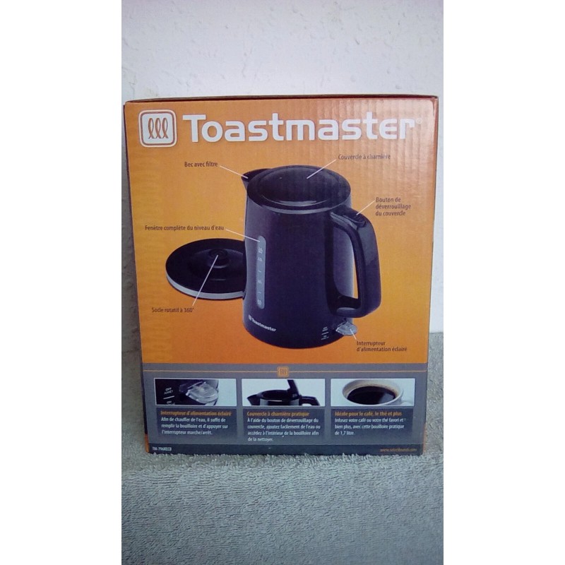 Toastmaster Electric Kettle 1.7 Liters Black auto off cordless NIB