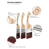 ROLLINGDOG Angled Paint Brush - Trim Brush with Ergonomic Wood
