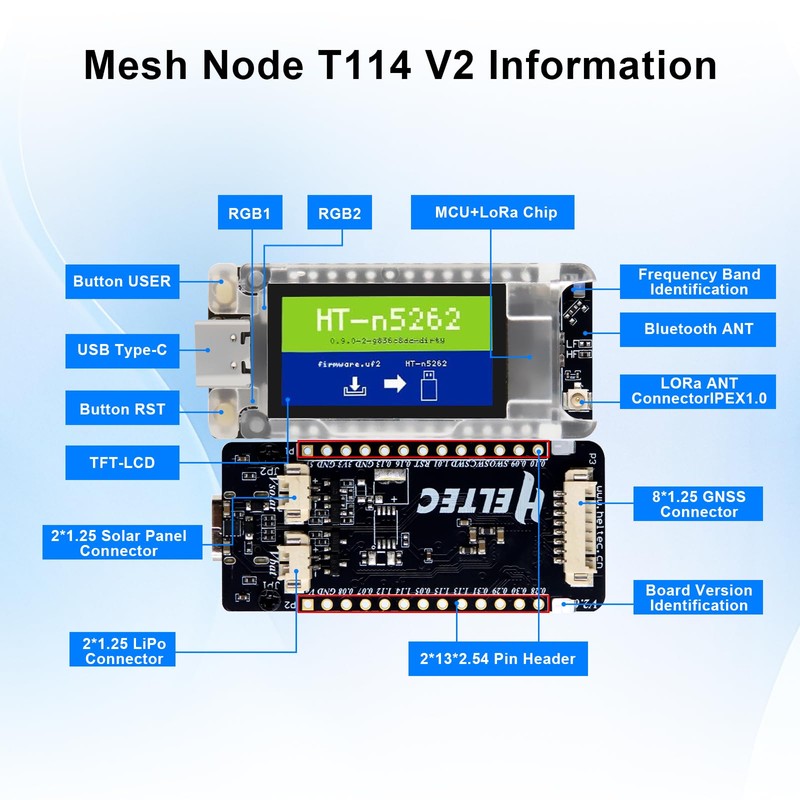 Mesh Node T114 V2 lorawan for Meshtastic Module Binghe Meshtastic