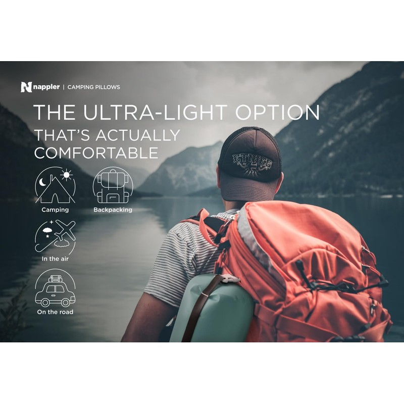 Nappler Green Small Shredded Memory Foam Pillow for Travel and