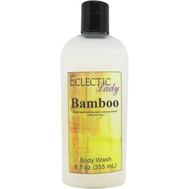 Eclectic Lady Liquid Pearl Body Wash - Bamboo Scent 3-in-1 Use For Bubble Bath, Hand Soap & Body Wash, Phthalate-Free Bamboo Fragrance, Handcrafted in USA (8 oz)