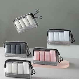 Kiming Travel Empty Bottle 6-Piece Set Simple Hotel Wash Bag Refill - Pink / 키밍 여행용 공병 6종세트 심플 호텔 워시백 리필 - 핑크