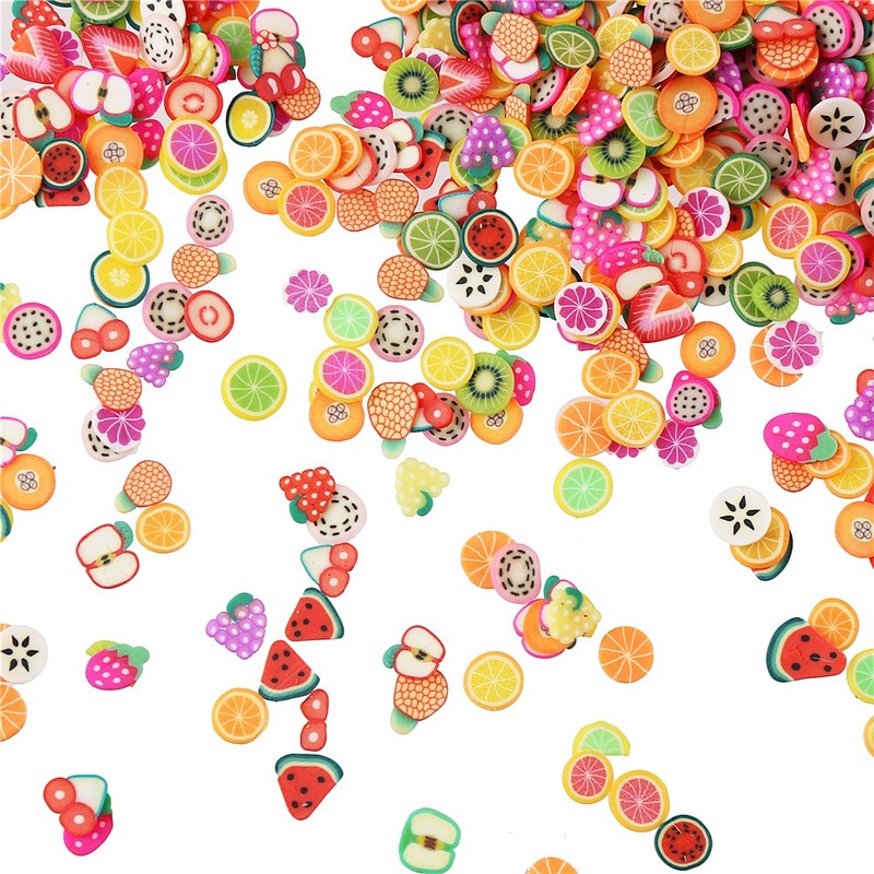 DECORA 1/4 Inch 3200 Pieces Mini 3D Fruit Slices for