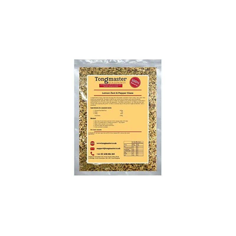 Lemon Zest and Pepper - Meat Rub - Glaze -