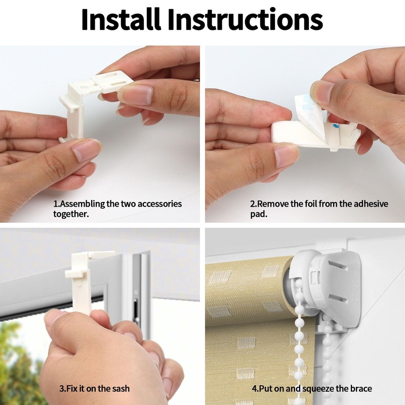 RAFIYU Pack of 8 Clamp Holders for Klemmfix Roller Blind