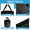 Yiyiring 3 Pcs 5 Gallon Black Bucket Collapsible Foldable Bucket