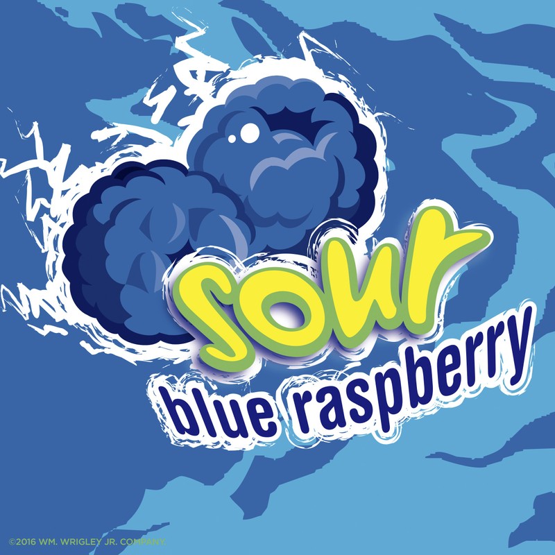 Hubba Bubba Sour Blue Raspberry Bubble Gum, 5 Piece (Pack