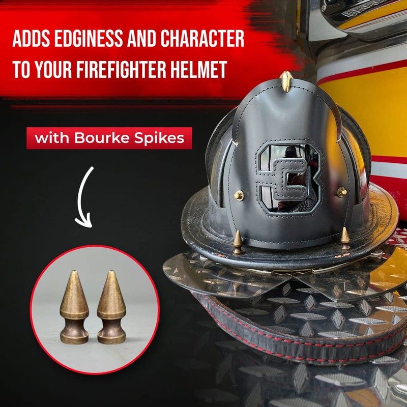 FD Supply Co. Firefighter Helmet Bourke Spikes - Fire Helmet