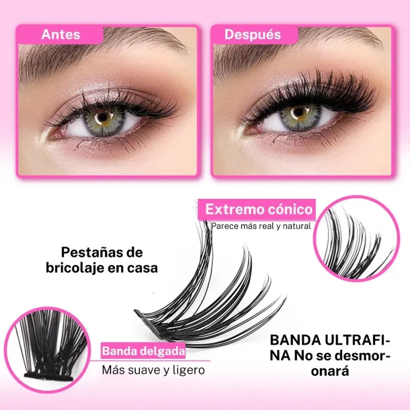 642 Kit Pestañas Maquillaje Diy Extension Mixto 30d 40d 50d