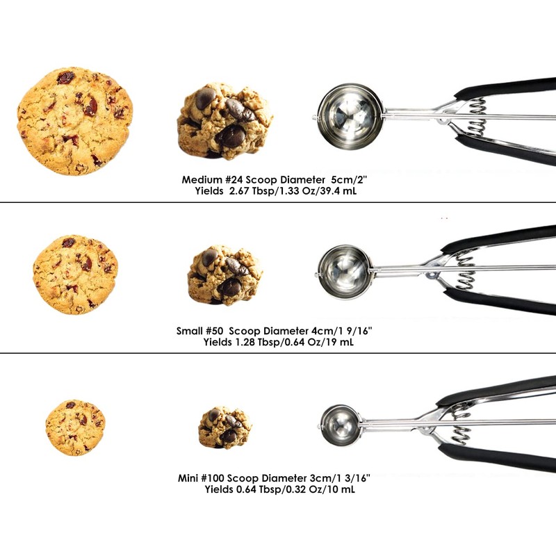 ds. distinctive style Mini Cookie Scoop #100-2 Teaspoon Scoop -