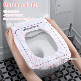80 Count Disposable Toilet Seat Covers Travel Pack Waterproof Disposable Toilet Seat Cover Individually for Public Restroom/Airplane/Outdoors/Hotels