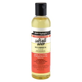 Aunt Jackie's Flaxseed Recipes Soft All Over, Multi-Use Oil for Hair and Body, Enriched with Flaxseed, Avocado, Coconut Oil and Marshmallow Root, 8 Ounce Bottle