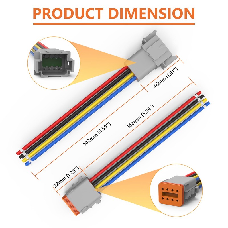 Flytuo Deutsch DT 8 Pin Connector 2 Sets - 8