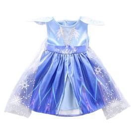 Dressy Daisy Baby Girl Snow Queen Dress up Costume Birthday Party Dress Outfit with Accessories 12-24 Months Blue 267