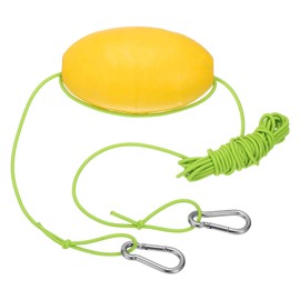 PATIKIL 16FT Float Rope Tow Line, Heavy Duty Buoy Ball Float Leash with Stainless Steel Hook Drift Rope Marker Buoy Float Rope for Fishing Drift Jet-Ski Kayak Boat Accessories, Green