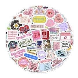 100Pcs Book Stickers Aesthetic for Kindle Adult, Laptop & Water Bottles - Book Lover Gifts, Books and Reading Stickers, Reader Decals