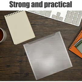 Sosoport Sobres de Plástico para Documentos 33X32 CM con Pestañas Multicolor Juego de 10 Carpetas Organizadoras Tipo U y 1 Paquete de Etiquetas Adhesivas Bolsas para Archivos de Oficina