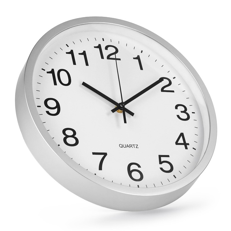 bakbrand Wall Clock Modern Simple Style Round Plastic Decor Clock