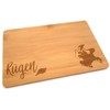 Samunshi® Wooden Board with Engraving Rügen Bamboo Chopping Board Small