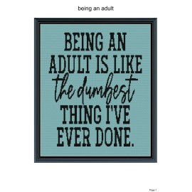 Unbranded Being an adult blanket pattern,50x60"