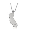 N/A CUSTOM STATE AND HEART NECKLACE: STERLING SILVER, 24K GOLD,