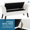 Yaheetech Storage Bench Modern Faux Leather Tufted Bench with Large
