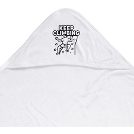 Azeeda 'Keep Climbing' Baby Hooded Towel (HT00037759)