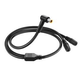 SinLoon 14AWG DC7909 90 Degree DC 8mm 1 Male to 2 Female Y Splitter Cable Solar Panel Converter 24"