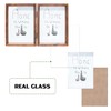 TOFOREVO 4x6 Double Picture Frame Rustic Brown Wooden Hinged Beveled