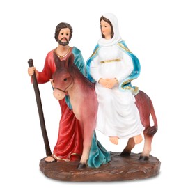 Chonsun Christmas Village 7.9 Inch Nativity Sets Figurine Nativity Scene Interior Display Figurines Decorations Room Tabletop Indoor Decor