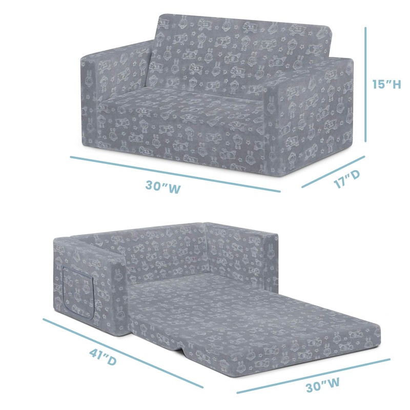 Serta Perfect Sleeper Extra Wide Convertible Sofa to Lounger -
