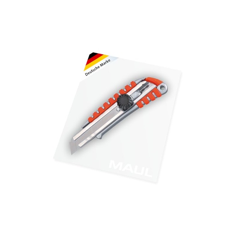 Maul 77618-09 Cutter Profi Plus, 18 mm, Rubber-Coated Grip Stainless