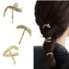 GOLD XIONG PADISHAH 3PCS Chunky Gold Hair Cuffs for Ponytail