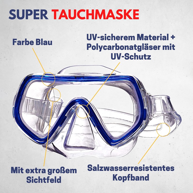 Best Sport "Piranha Diving Mask - Blue