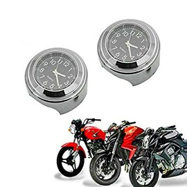 Motorcycle Handlebar Clock & Thermometer, MACHSWON Universal Waterproof Motorcycle Handlebar Watch & Themp, Fits 7/8" (22mm) and 1.0" (25mm) Handlebar