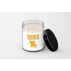 SpreadPassion Taurus 1 Candle - Soy Wax Candle - Hand Poured Candle - 9 oz Vanilla